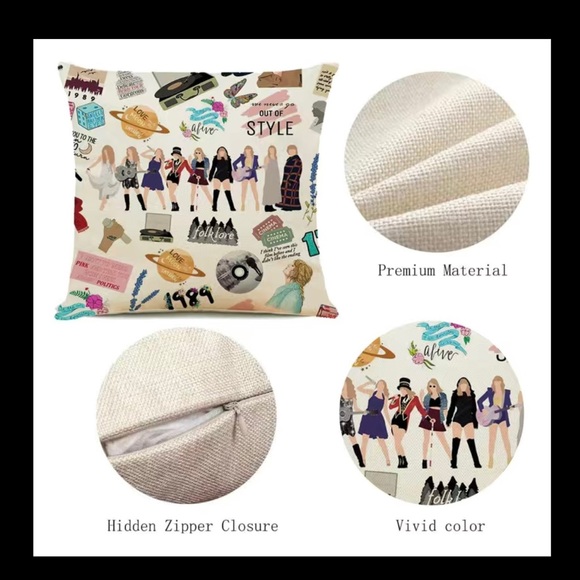 Taylor Swift Pillow! Perfect for a Swiftie’s Bedroom! New design for Eras Tour - Picture 2 of 5